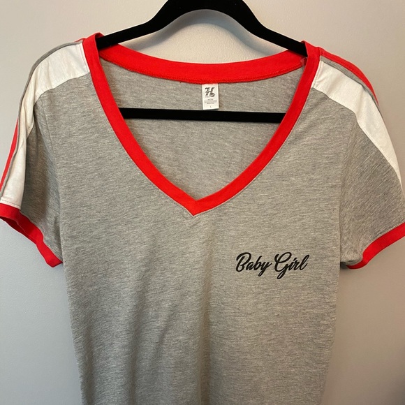 Baby Girl short sleeve baseball tee - Picture 1 of 3